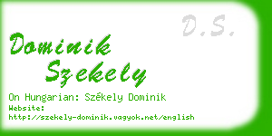 dominik szekely business card